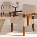 FAGAGA Accent Chair Set of 2 with Table, Living Room Chairs with Soft Seat and Armrests for Living Room Bedroom Reading Room Wai