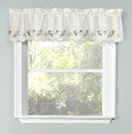 Renaissance Home Fashion Collections Etc Seashells Embroidered Valance, 58 X 12, Sea Mist
