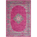 Nourison Passion Fuchsia 9 x 12 Area Rug, Boho, Traditional, Easy Cleaning, Non Shedding, Bed Room, Living Room, Hallway (9x12