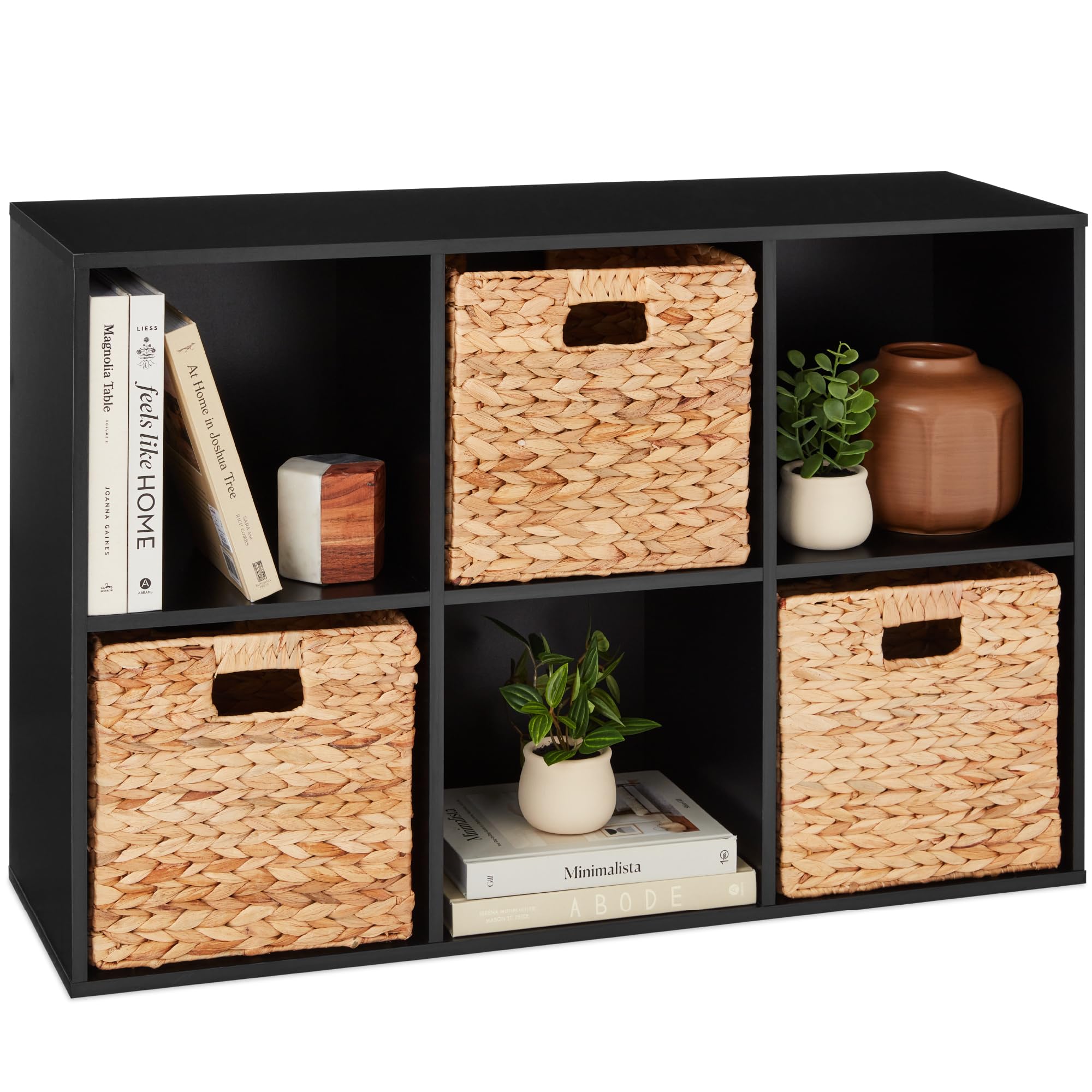 Best Choice Products 6-Cube Storage Organizer, 11in Shelf Opening, Bookcase, Display Shelf, Customizable w/ 3 Removable Back Pan