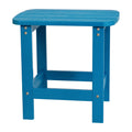 Flash Furniture Charlestown Tiered Commercial Poly Resin Adirondack Side Table - Blue - All-Weather - Indoor/Outdoor
