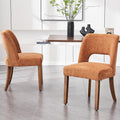 VKNOW Wooden Dining Chairs Set of 2, Modern Fabric Upholstered Dining Room Chair Kitchen Chairs, Farmhouse Dinner Chair for Kitc