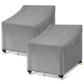 WLEAFJ Outdoor Adirondack Chair Covers Waterproof, Gray Lawn Patio Furniture Covers, Heavy Duty Wicker Garden Sofa Chair Cover, 