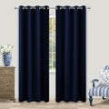 KOUFALL Navy Blue Drapes 96 Inch Long 2 Panels Window Treatments Curtains,Blackout Grommet Room Darkening Thermal Microfiber Sil