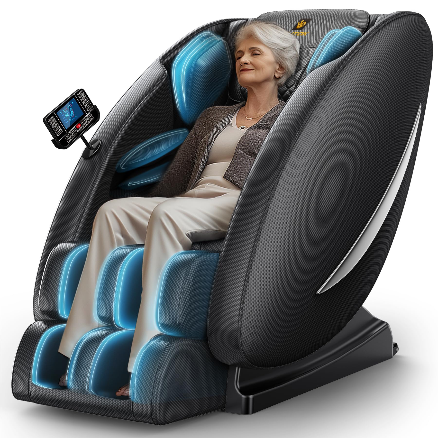 BILITOK Massage Chair Recliner with Zero Gravity, Full Body Massage Chair with Heating, Bluetooth Speaker, Airbags, Foot Roller,