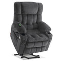 MCombo Dual Motor Power Lift Recliner Chair with Massage and Heat for Elderly People, Infinite Position, USB Ports, Cup Holders,
