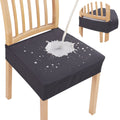 Smiry Waterproof Seat Covers for Dining Room Chairs Set of 6, Stretch Jacquard Removable Washable Chair Seat Slipcovers Protecto