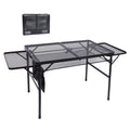 Nice C Grill Table, Outdoor Grill Table, Camping Table, Tailgate Table Adjustable Height & Width, Mesh Bag, Side-Pocket Lightwei