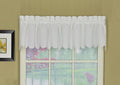 Todays Curtain, Orleans Scallop Curtain, White Valance, 60 W x 12 L, White