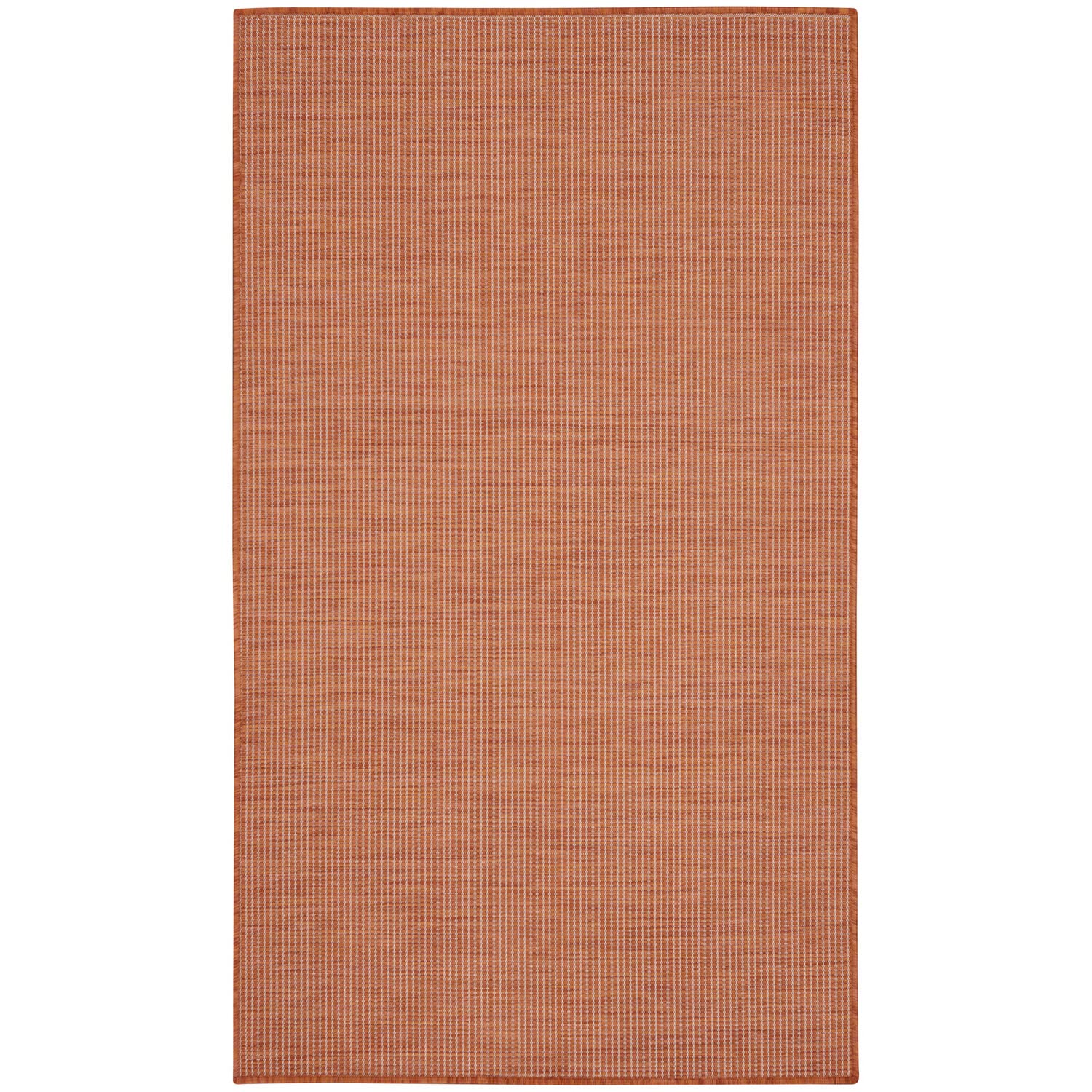 Nourison Positano Indoor/Outdoor Terracotta 3 x 5 Area Rug, Easy Cleaning, Non Shedding, Bed Room, Living Room, Dining Room, B