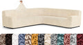 PAULATO BY GA.I.CO. Extra Large Corner Sectional Couch Cover - Oversized L-Shape Couch Slipcover - Washable Sofa Covers - 1-Piec