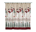 Avanti Linens - Fabric Shower Curtain, Holiday Inspired Bathroom Decor (Snowmen Gathering Collection, 72)