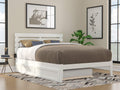 AFI, Oxford Queen Platform Bed with Twin XL Trundle, White