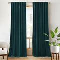 RYB HOME Velvet Curtains 120 inches 2 Panels Set - Super Soft Durable Window Drapes Room Darkening Energy Smart Back Tap for Apa