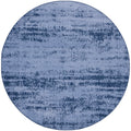 Nourison Essentials Indoor/Outdoor Solid Abstract Denim 6 x Round Area Rug, Easy Cleaning, Non Shedding, Bed Room, Living Room,