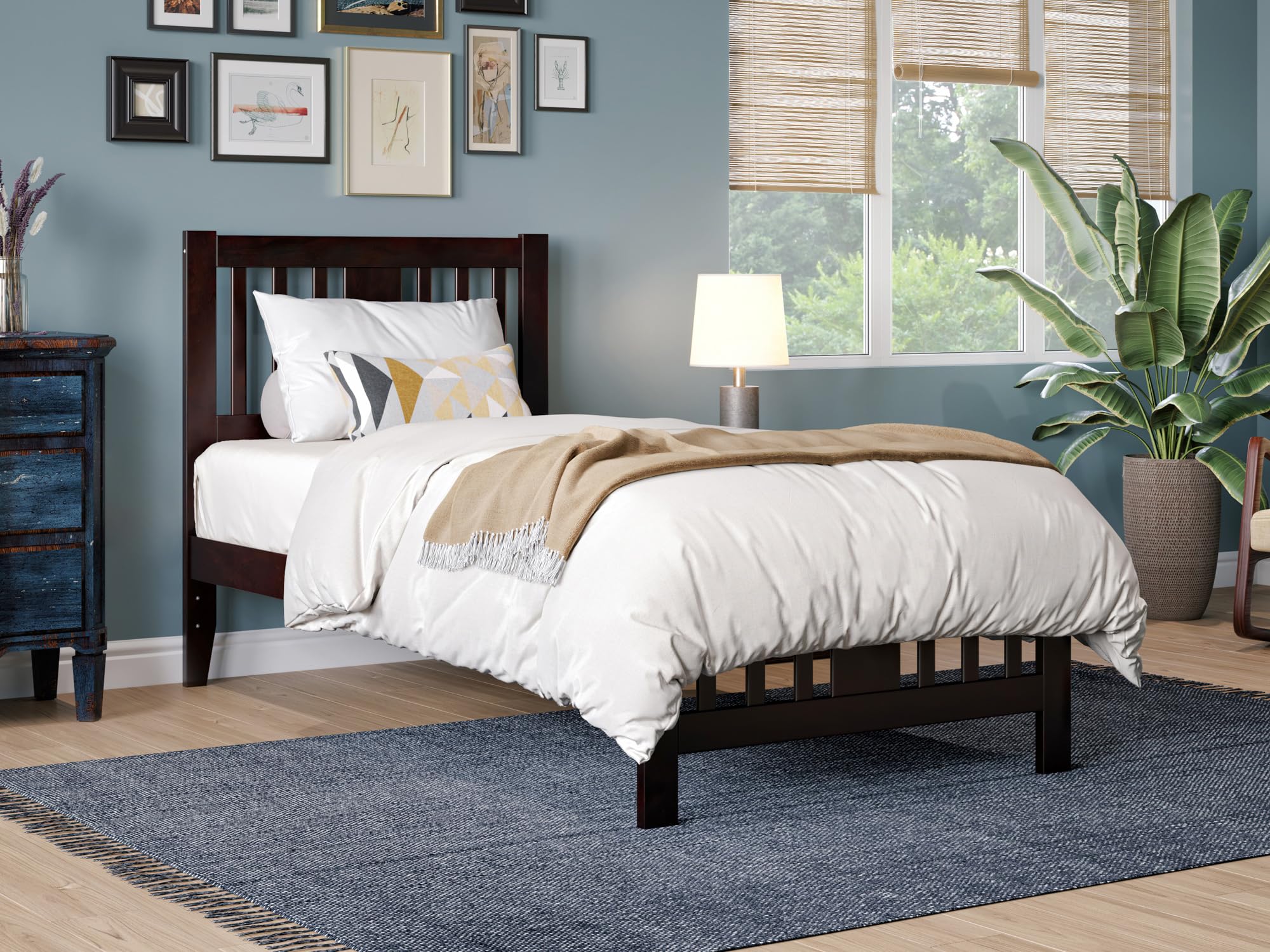 AFI, Tahoe Twin Platform Bed with Matching Footboard, Espresso