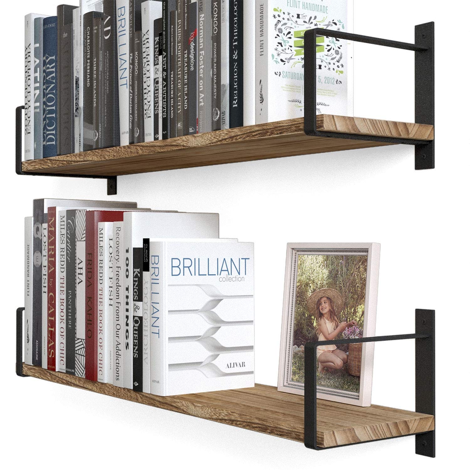 Wallniture Toledo Floating Shelves for Wall, Wall Shelf for Living Room Decor, Kitchen Organization, Bathroom Organizer, Bedrooo