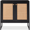Best Choice Products 2-Door Rattan Storage Cabinet, Accent Furniture, Multifunctional Cupboard for Living Room, Hallway, Kitchen