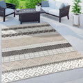 Rugshop Marbella Contemporary Boho Non-Shedding Easy Cleaning Patio Deck Backyard Indoor/Outdoor Area Rug 710 x 10 Gray