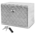 ARKSEN 24 Inch Heavy Duty Aluminum Bar Tread Tool Underbody Box, Waterproof Square Truck Storage Organizer Chest for Pick Up Tru