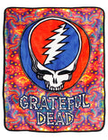 Grateful Dead Coral Fleece Throw Blanket - Steal Your Face Fractals