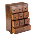 Primo Supply Library Card Catalog Solid Wood Small Curio Cabinet l Retro Storage Organizer Apothecary Drawer Dresser l Thread Co