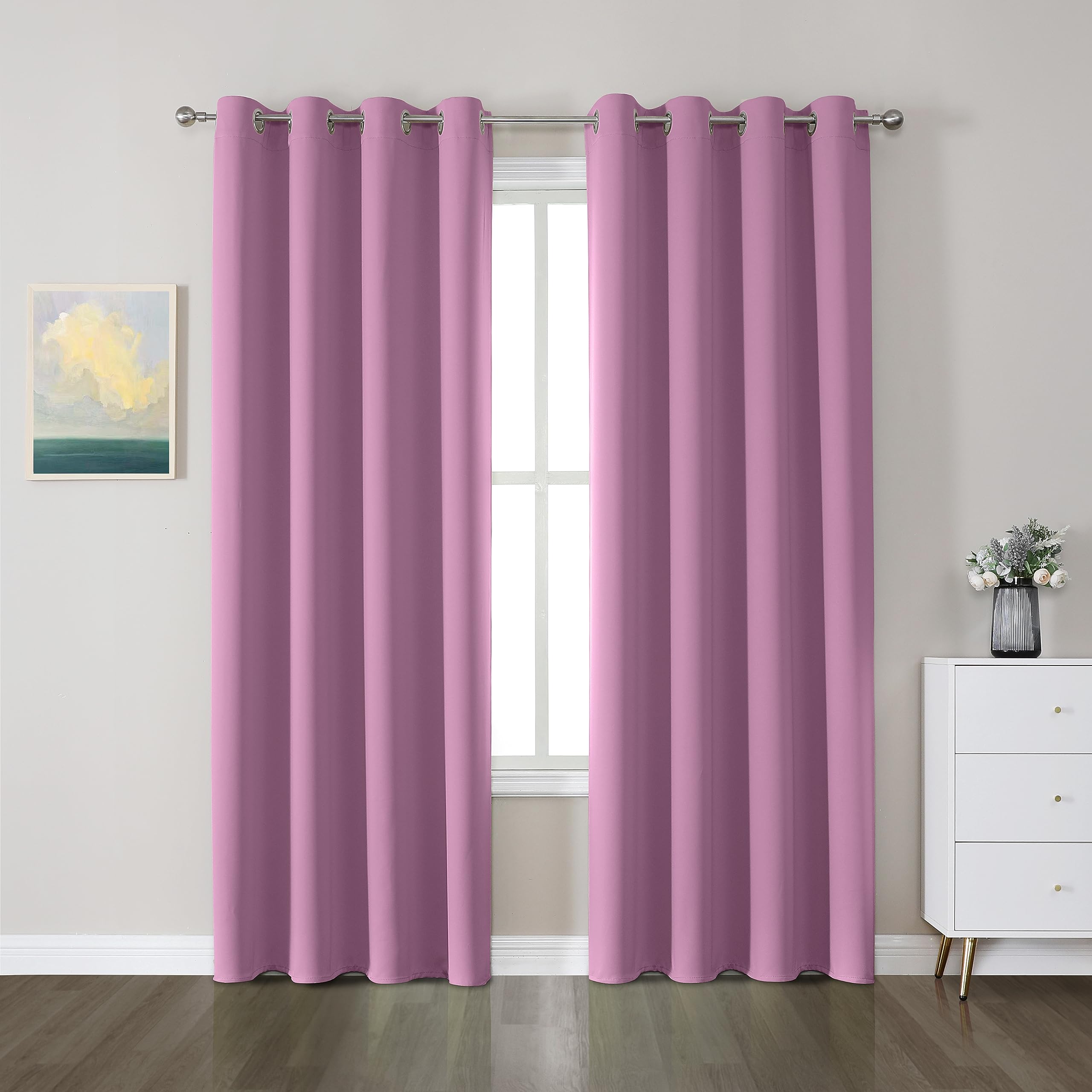CUCRAF Blackout Curtains 95 inch Length 2 Panels Set, Room Darkening Curtains & Drapes for Living Room Bedroom, Thermal Insulate
