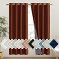 NICETOWN 100% Absolutely Blackout Linen Curtains with Thermal Insulated Liner, 52 Wide, 2 Panels, 72 Long Drapes, Grommet Retro 