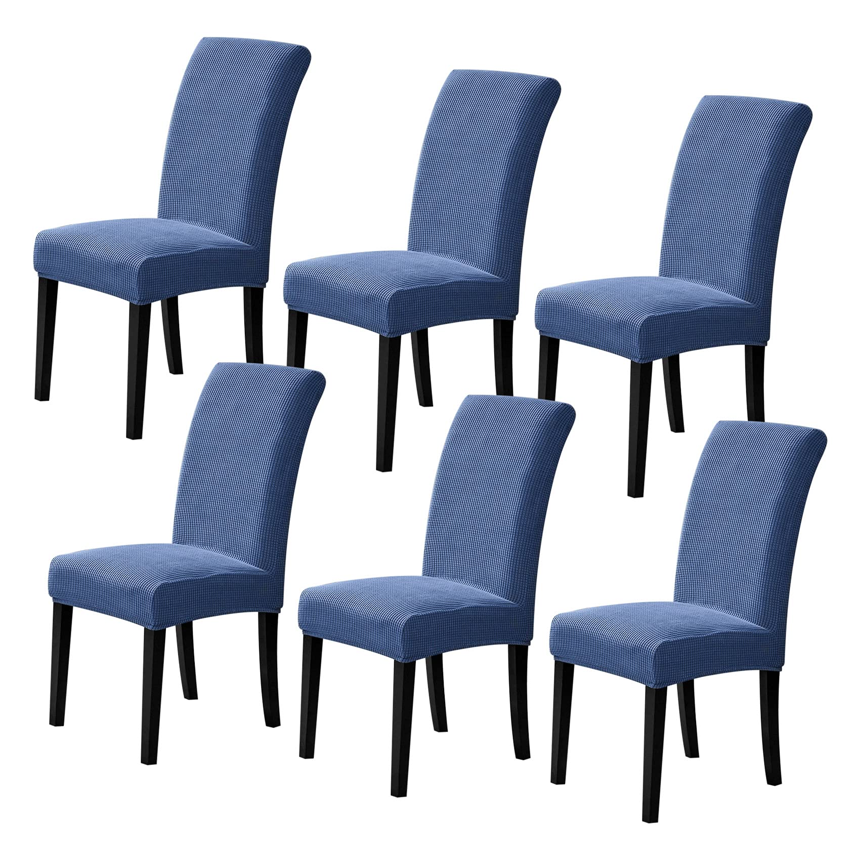 Howhic Stretch Chair Covers for Dining Room Set of 6, Removable Dining Room Chair Covers, Dining Chair Slipcovers Seat Protector