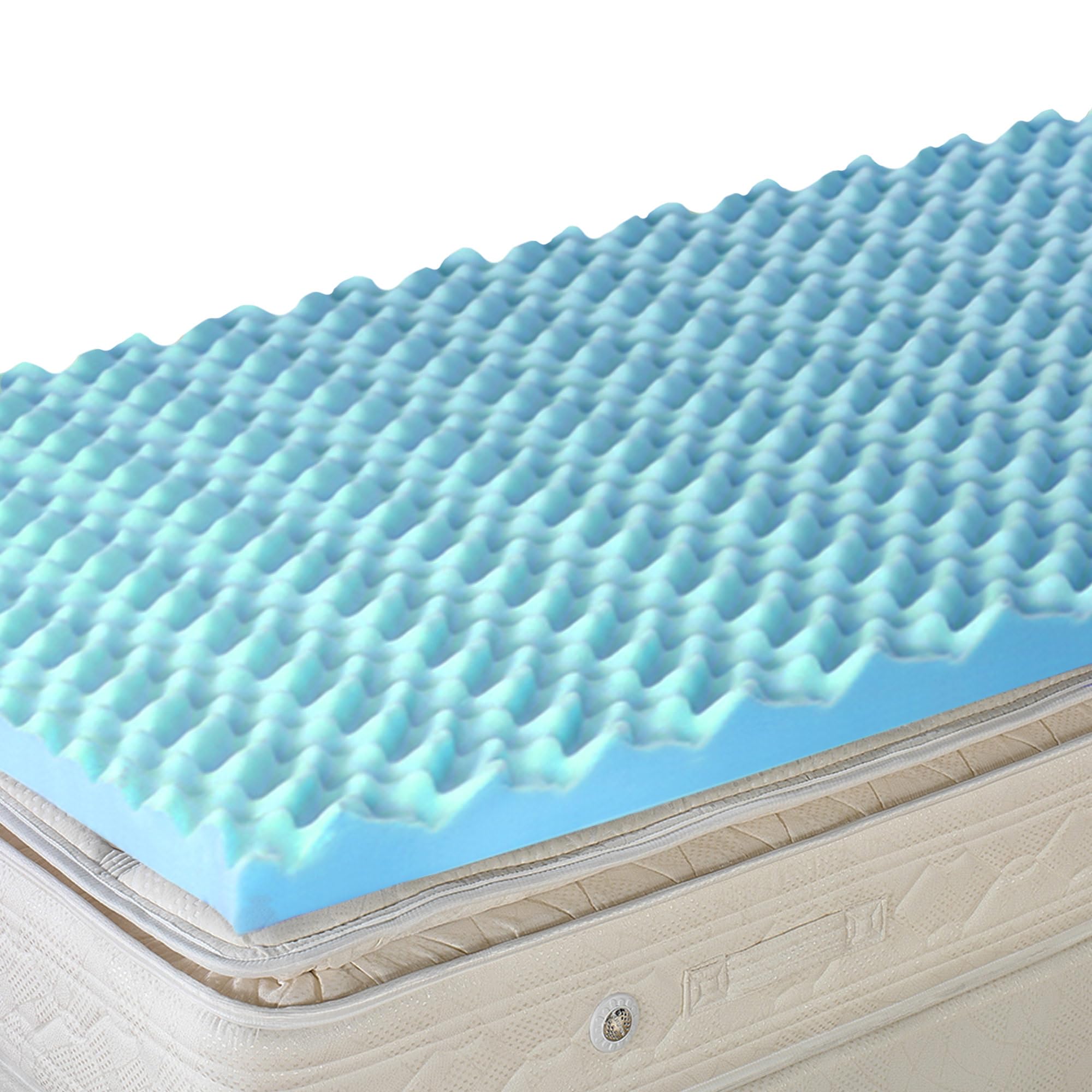 DMI 4-Inch Foam Mattress Topper, Egg Crate Foam Pad, Mattress Pad and Bed Topper for Support, Air Circulation, Pressure Relief a