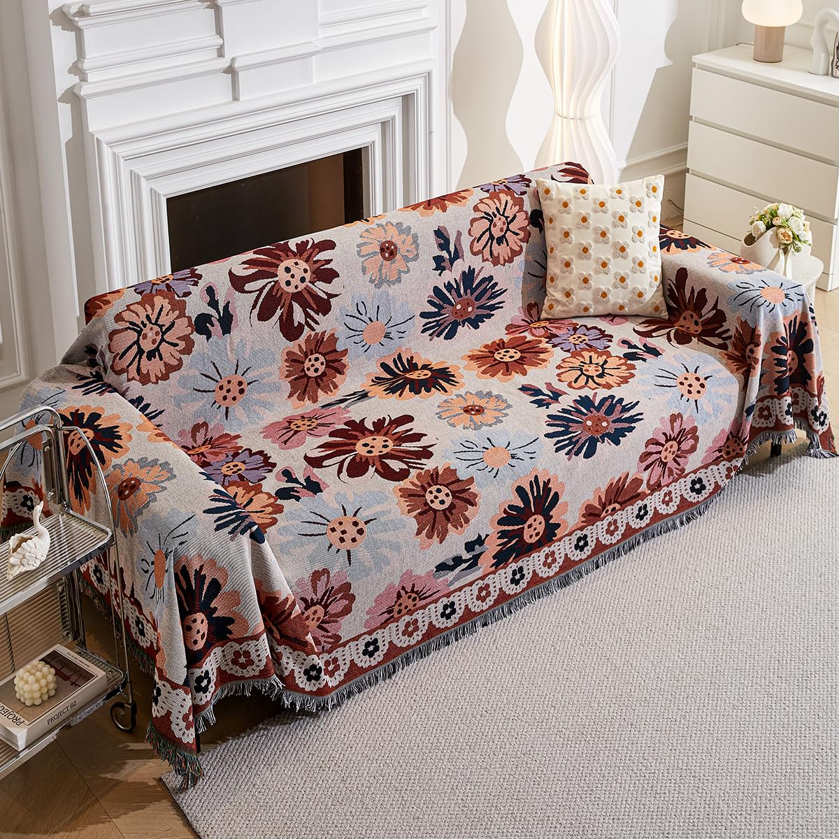 AIVIA Couch Cover Sheet Blanket, Oversized Covers for 3-4 Cushion High Backrest Sofa, Extra Large Furniture Decoration Slipcover