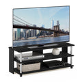 Furinno Sully 3-Tier Stand for TV up to 48 Inch, Americano/Chrome
