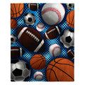 Dawhud Direct Super Fan Sports Fleece Blanket for Bed, 50 x 60 Sports Fan Fleece Throw Blanket for Men, Women and Kids - Super S