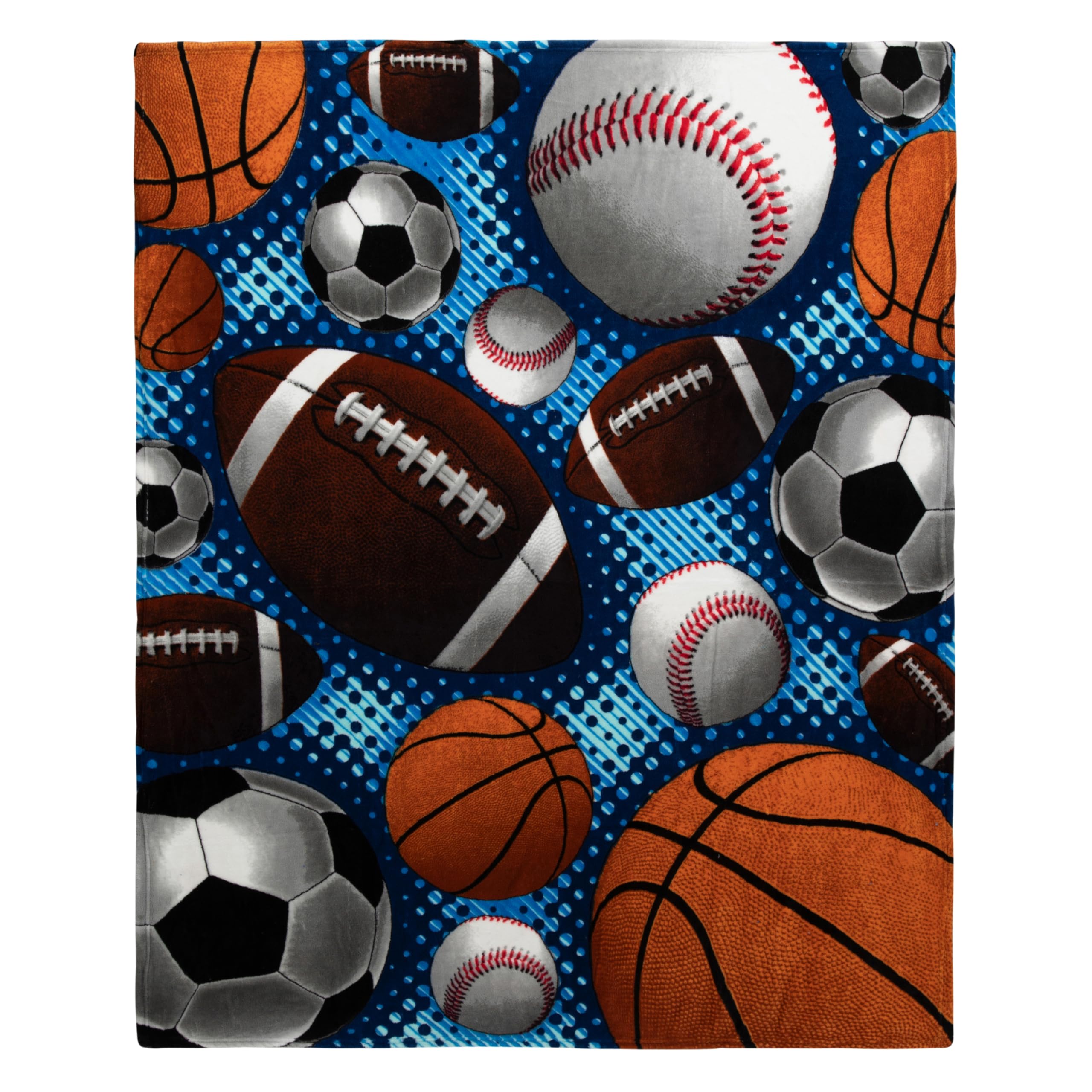 Dawhud Direct Super Fan Sports Fleece Blanket for Bed, 50 x 60 Sports Fan Fleece Throw Blanket for Men, Women and Kids - Super S