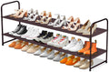 SLEEPING LAMB 2-Tier Shoe Rack for Closet, Long Stackable Wide Shoe Organizer Holds 18-Pairs Low Shoe Shelf Storage for Bedroom,