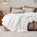 Bedsure GentleSoft Fluffy White King Size Blanket for Bed, Thick Soft Sherpa Faux Fur Fleece Bedding Fuzzy Plush Winter Warm Hea