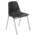 NPS 8100 Series Poly Shell Stacking Chair, Black