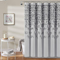 Lush Decor Lucia Shower Curtain, 72 x 72, Light Gray