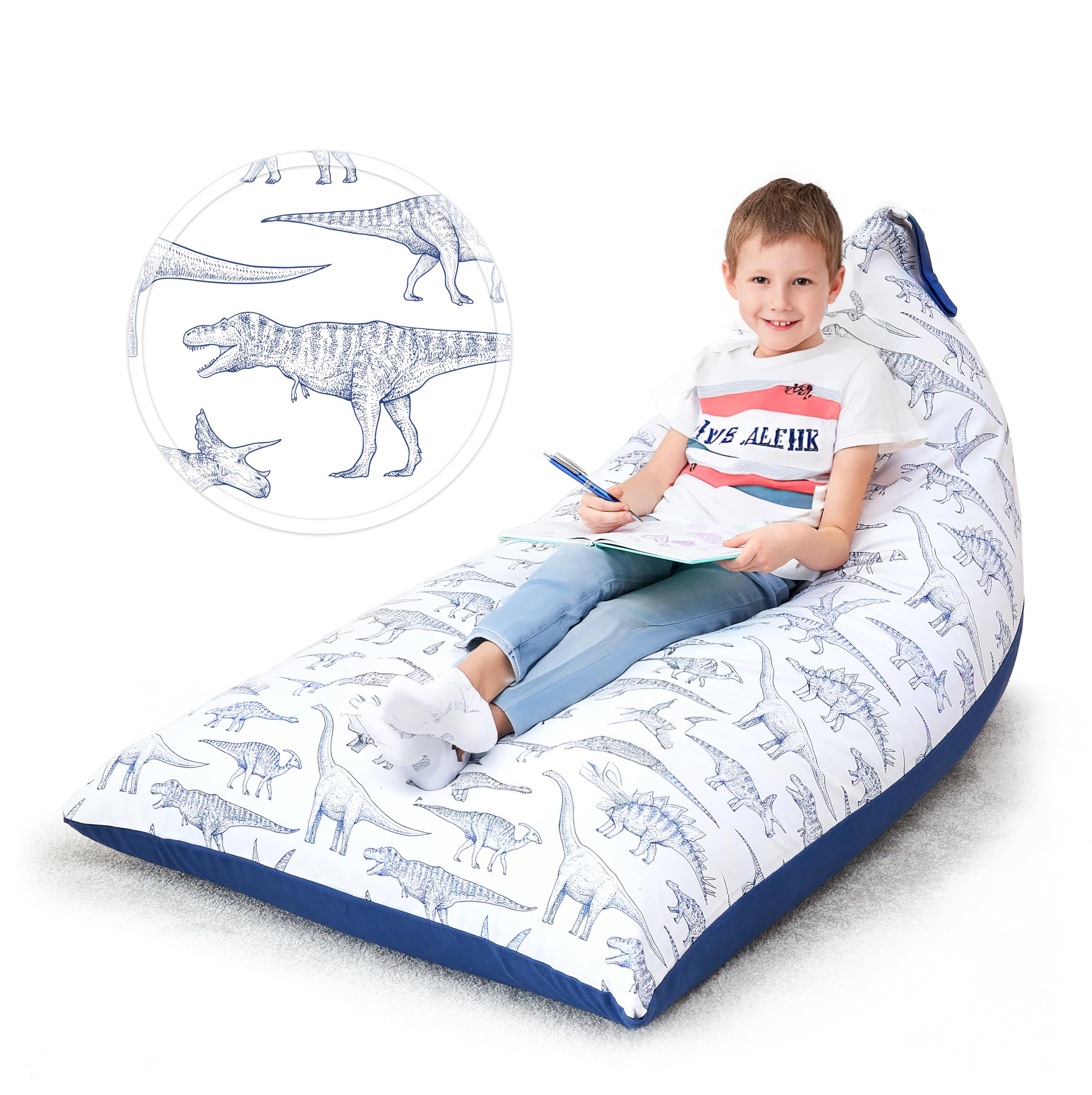 Huddle Original Cover for Stuffed Animal Bean Bag Storage (No Filler) XL Designer Beanbag Chair for Kids & Adults | Instant Clut