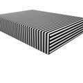 NTBAY Twin Extra-Long Fitted Sheet Only - Brushed Microfiber Deep Pocket Striped Fitted Sheet - Soft, Wrinkle-Free, Fade-Resista