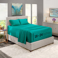 Nestl Bed Linen Set - California King, Extra Deep Pocket, 4 Piece, Teal Microfiber Bed Sheets