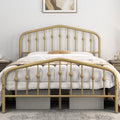 Yaheetech Full Bed Frames Metal Platform Bed with Victorian Style Wrought Iron Headboard and Footboard/Easy Assembly/No Box Spri