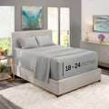 Nestl Extra Deep Pocket Sheets - Fits Mattress 18-24 Inches Deep, Extra Deep Pocket King Size Sheets Sets, 4 Piece King Size She