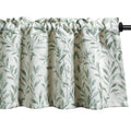 VOGOL Curtain Valances Leaves Meticulous Printed Window Curtains for Kitchen, Top Rod Pocket 52x18 Valance for Farmhouse Small W