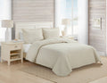 Tommy Bahama Home Quilt Set Soft Bedding with Matching Shams, Lightweight Home Decor for All Seasons, King, Chevron Dune Beige