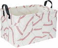 Sanjiaofen Rectangular Baseball Baskets, Sport Basket for Kids,Kids Basket, Boys Storage bins with Handles.Clothers,Toys,Books, 