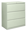 HON 883LQ 800 Series 36-Inch by 19-1/4-Inch 3-Drawer Lateral File, Light Gray
