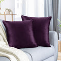 Nestl Throw Pillow Covers, Cozy Velvet Decorative Outdoor Pillow Covers 16x16 Inches, Soft Solid Cushion Covers for Sofa, Bed an