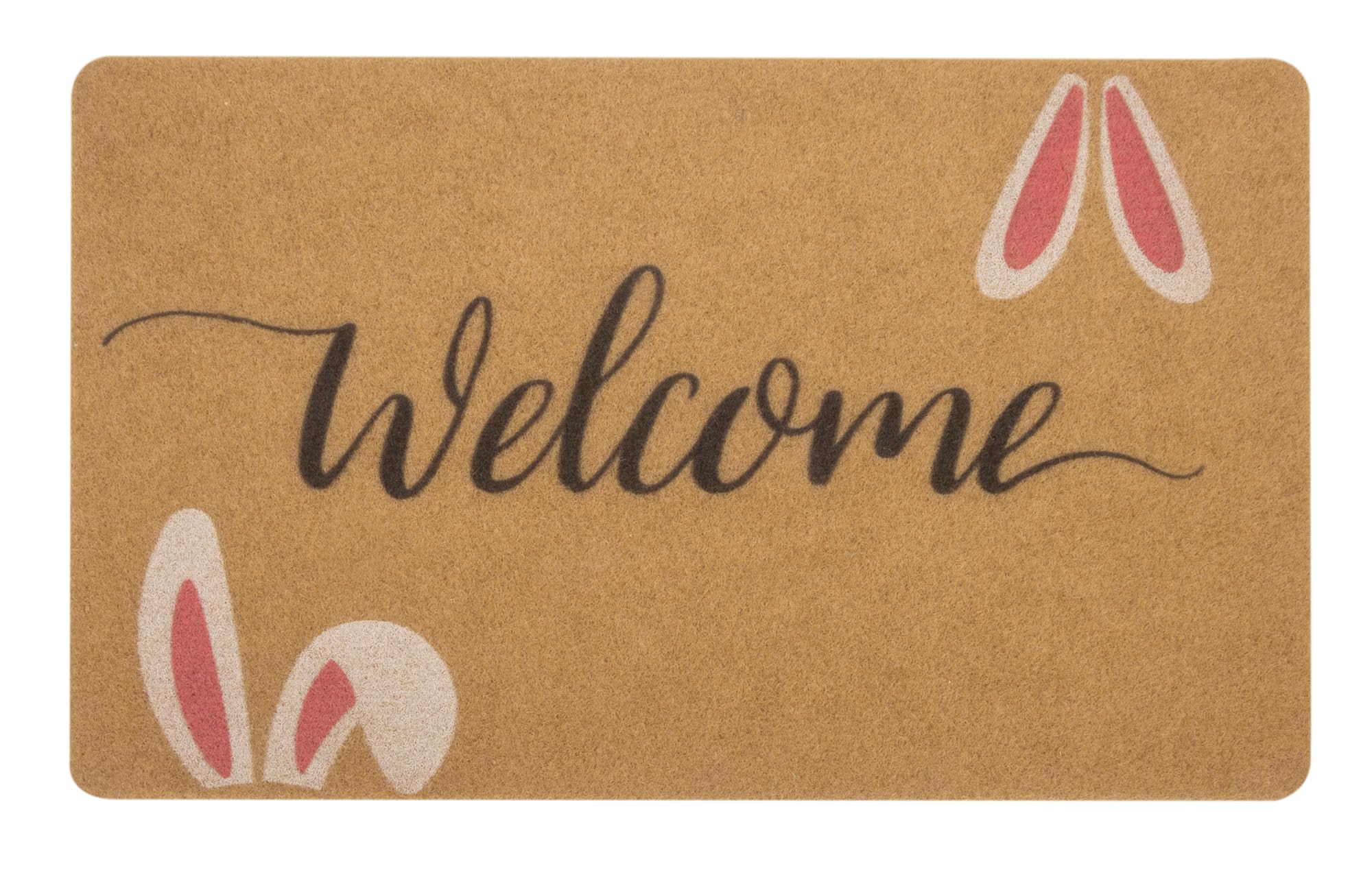 XuoAz Easter-Decorative-Welcome-Doormat Outdoor-Entrance Easter Bunny Door Mat Non Slip Coir Front Door Mats for Spring Home Dec