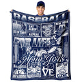 Racigomr Gift for New York, Baseball Blanket 60x80, City Baseball Gifts for Men Women, City Baseball Fans Flannel Throws, Blanke